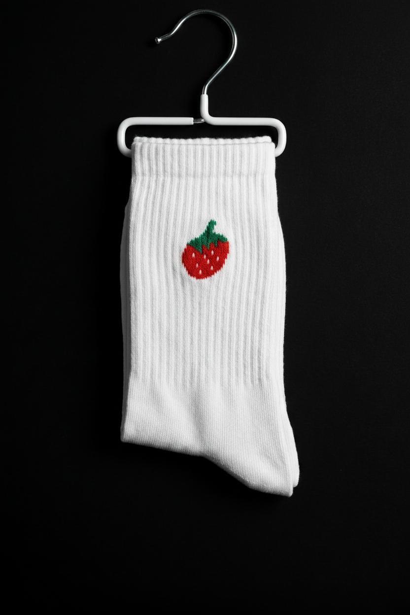 Long socks-strawberry
