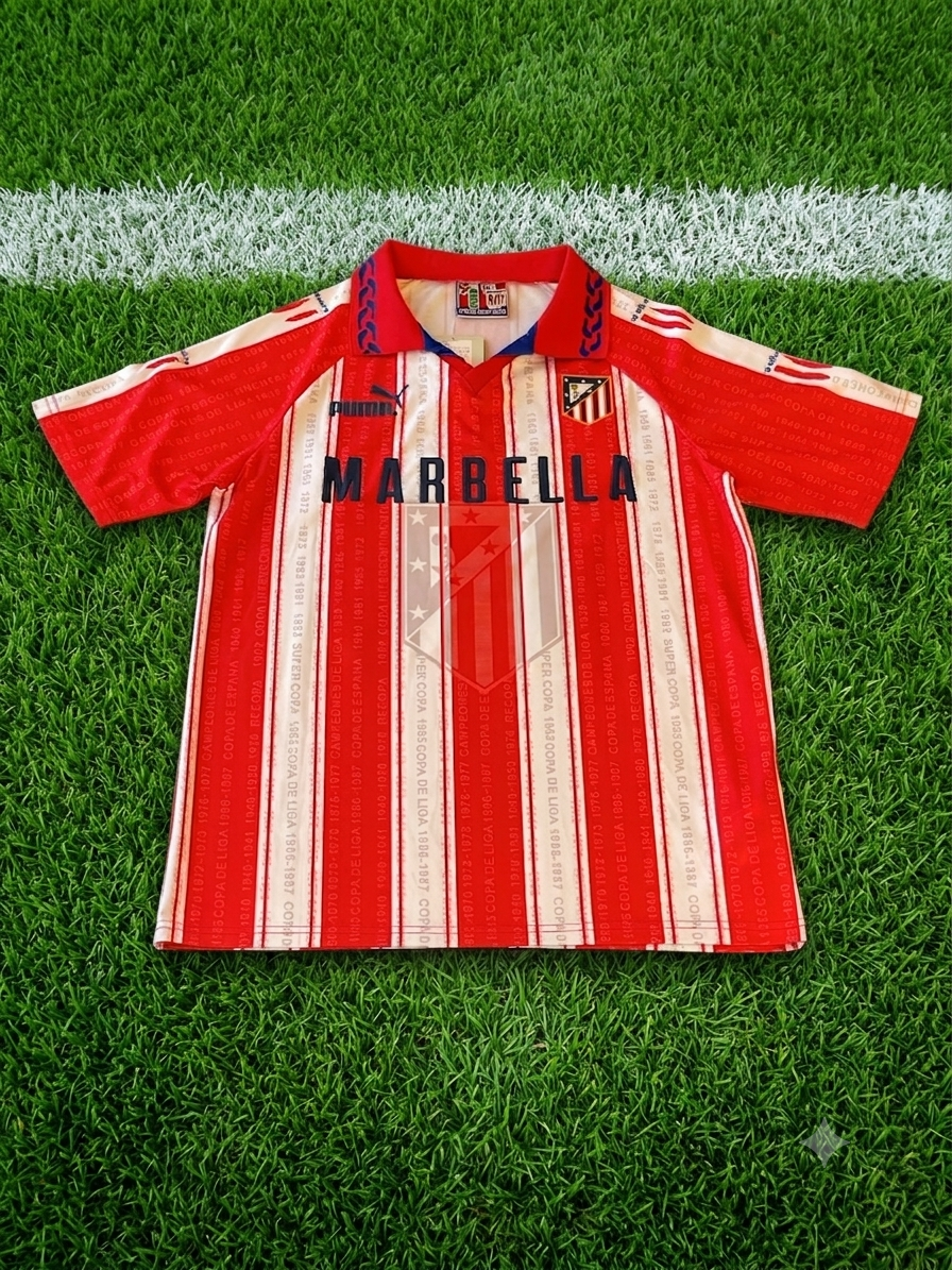 Simeone #14 Atlético de Madrid Home Jersey 1996/97