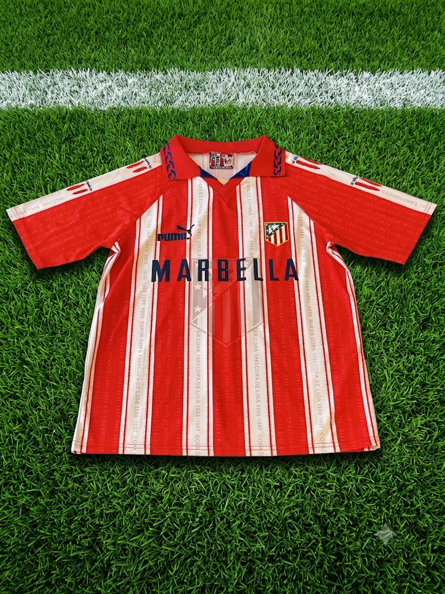 Narvaez #19 Atlético de Madrid Home Jersey 1996/97