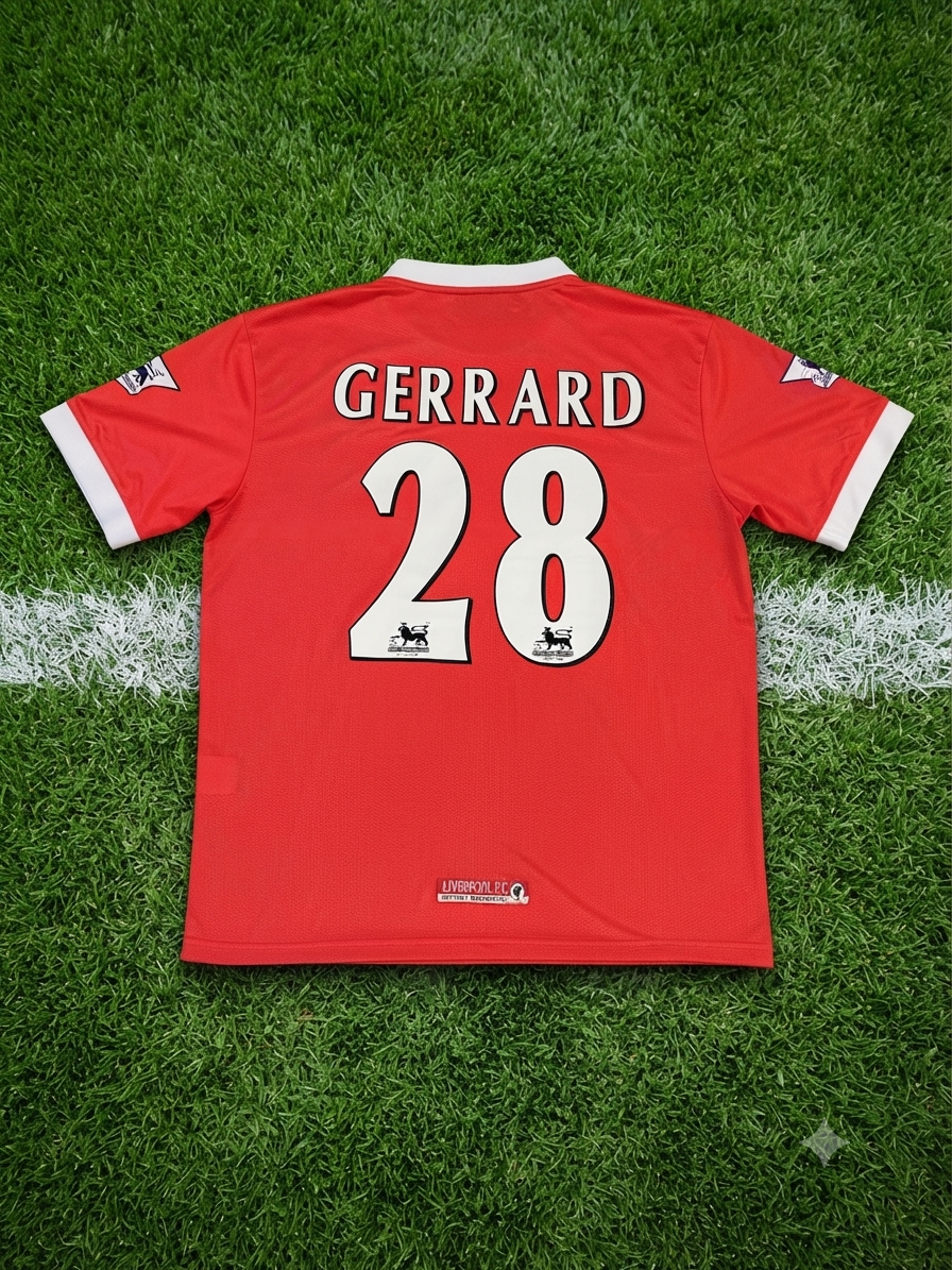 Steven Gerrard #28 Liverpool FC Home Shirt – 2000/01