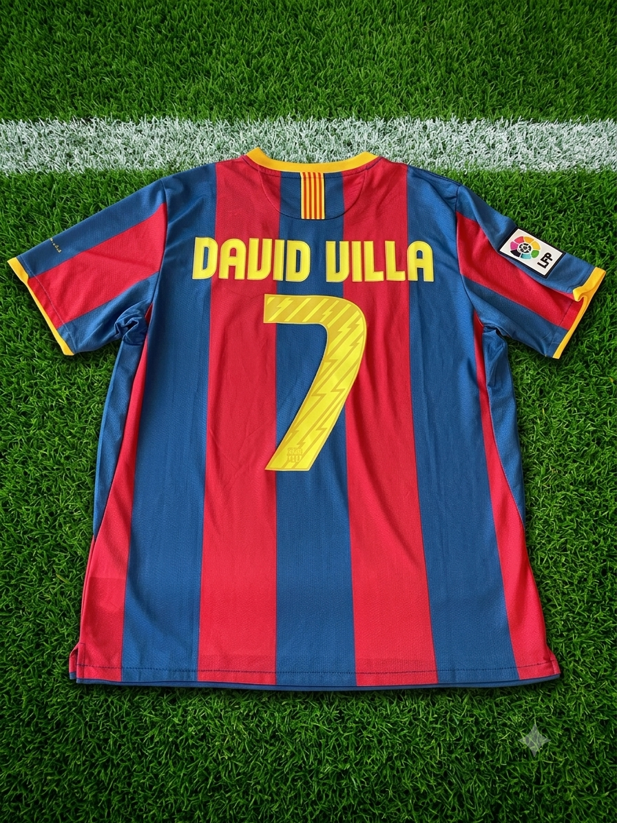 David Villa #7 – FC Barcelona Home Jersey 2010/11