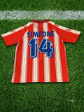 Simeone #14 Atlético de Madrid Home Jersey 1996/97