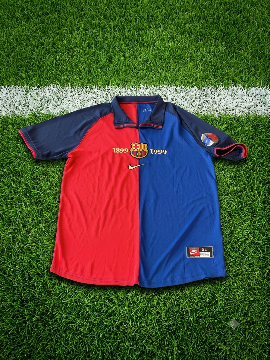 Rivaldo #11 FC Barcelona Home Jersey 1999/00